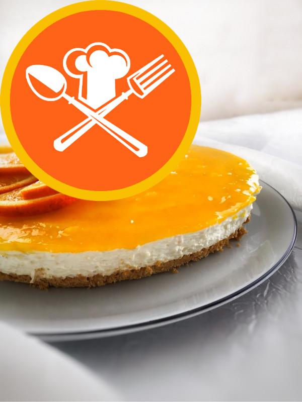 Λευκή σοκολάτα πορτοκάλι No Baking Cheesecake